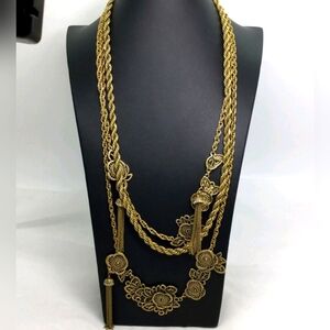 Ann Taylor Floral Layered Chain Necklace